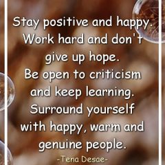 Stay Positive And Embrace Genuine People